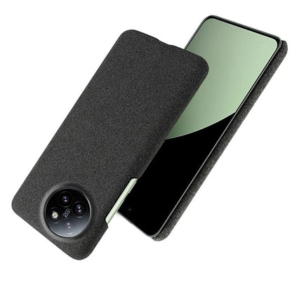 For Xiaomi Civi 4 Pro 5G / 14 Civi 5G Shockproof Case Solid Color Fabric Cloth+PC Phone Cover