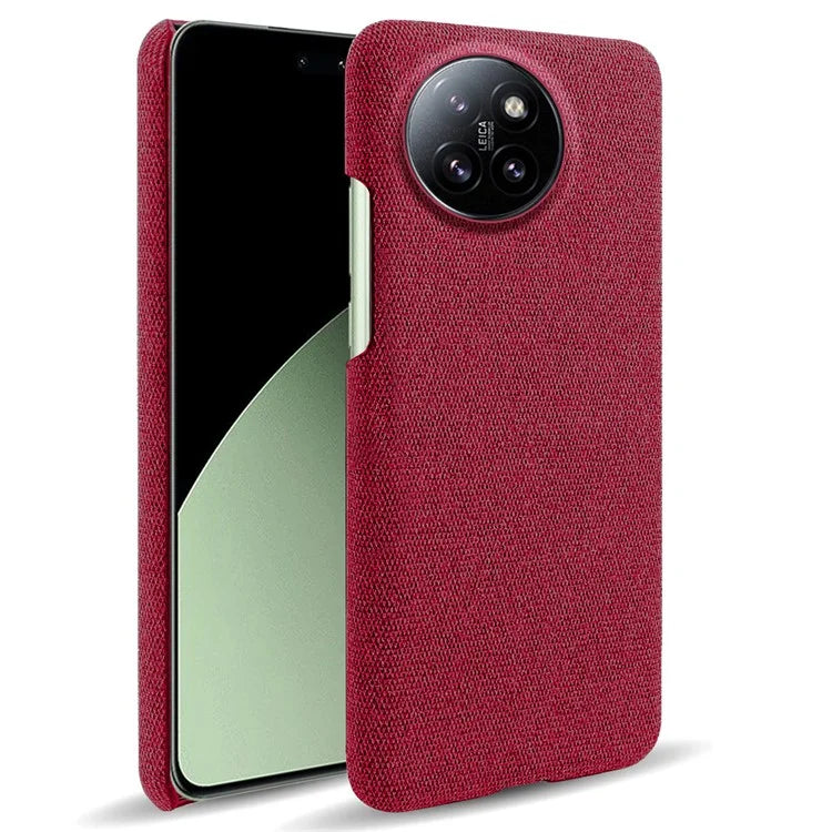 For Xiaomi Civi 4 Pro 5G / 14 Civi 5G Shockproof Case Solid Color Fabric Cloth+PC Phone Cover