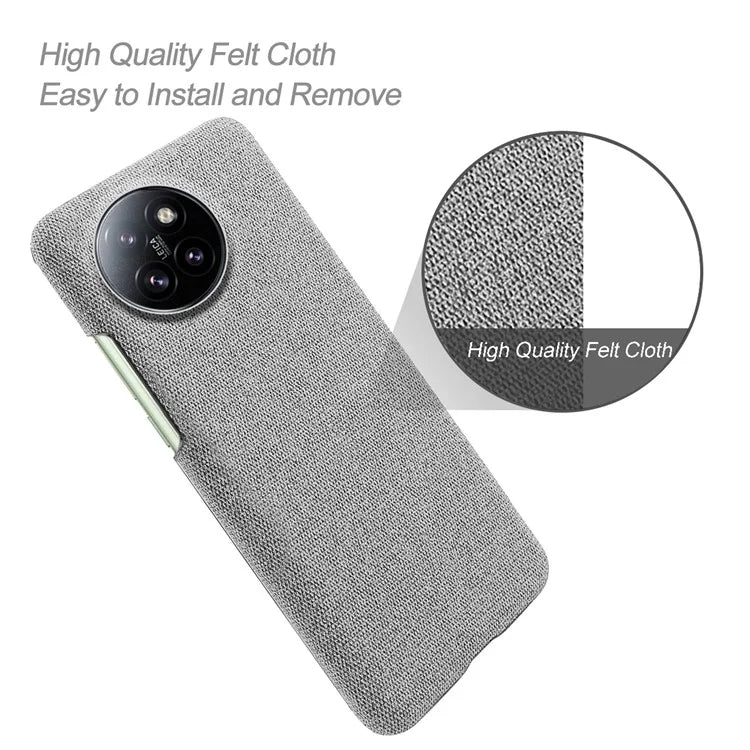 For Xiaomi Civi 4 Pro 5G / 14 Civi 5G Shockproof Case Solid Color Fabric Cloth+PC Phone Cover