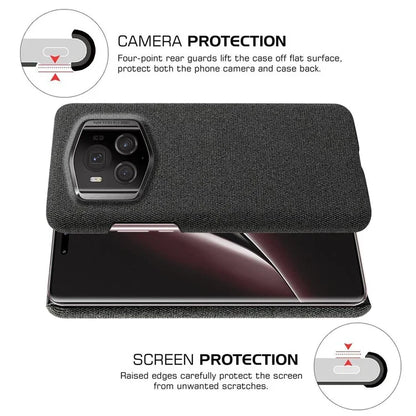 For Honor Magic6 RSR Porsche Design 5G Phone Cover Cloth+PC Drop-proof Back Case