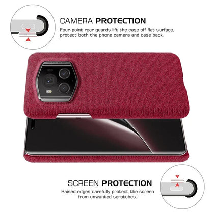 For Honor Magic6 RSR Porsche Design 5G Phone Cover Cloth+PC Drop-proof Back Case