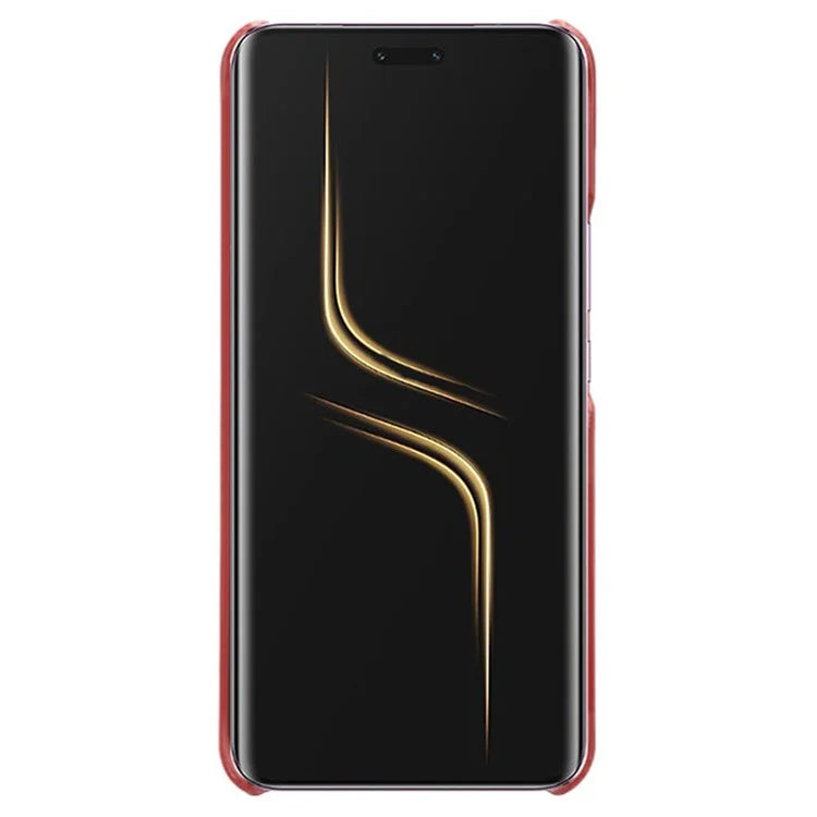 For Honor Magic6 Ultimate 5G Case Leather Coated PC Phone Cover Calf Texture