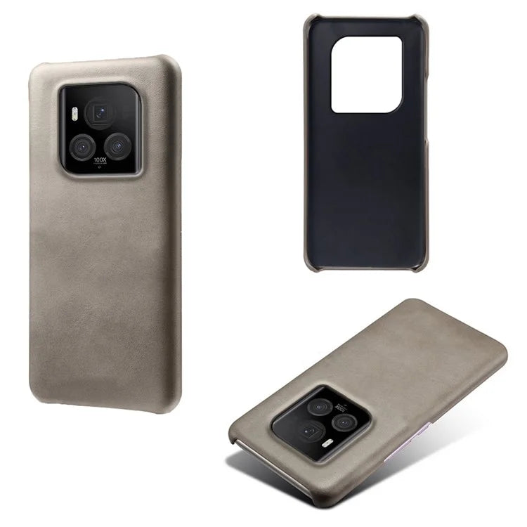 For Honor Magic6 Ultimate 5G Case Leather Coated PC Phone Cover Calf Texture