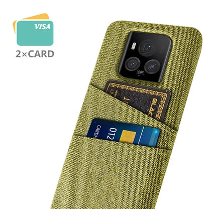 For Honor Magic6 Ultimate 5G Case Cloth+PC Scratch-proof Smart Phone Cover with 2 Card Slots