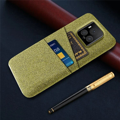 For Honor Magic6 Ultimate 5G Case Cloth+PC Scratch-proof Smart Phone Cover with 2 Card Slots