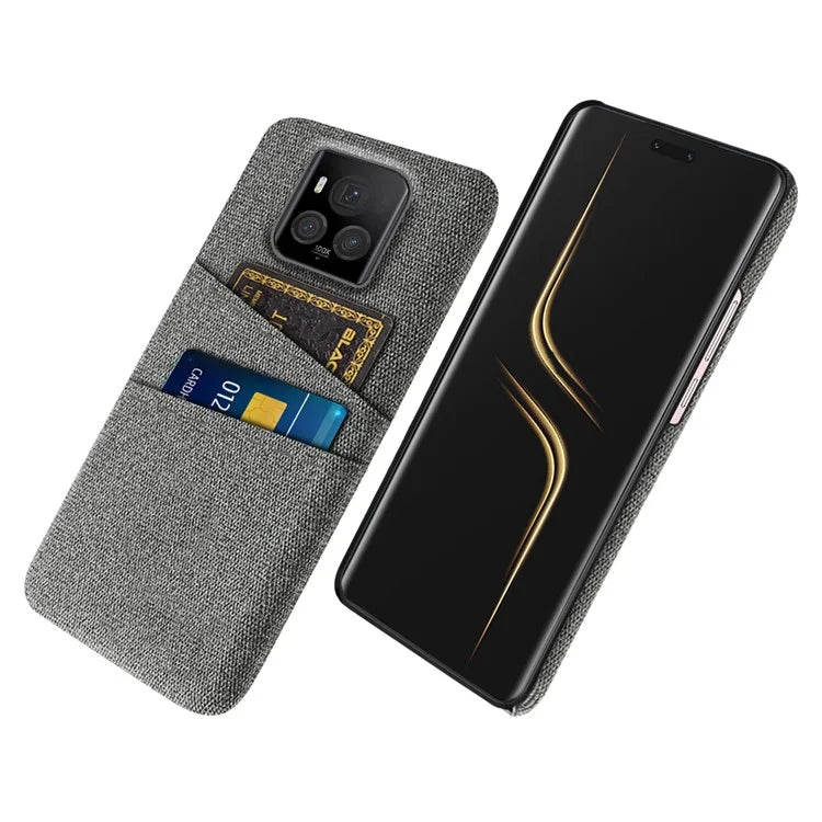 For Honor Magic6 Ultimate 5G Case Cloth+PC Scratch-proof Smart Phone Cover with 2 Card Slots