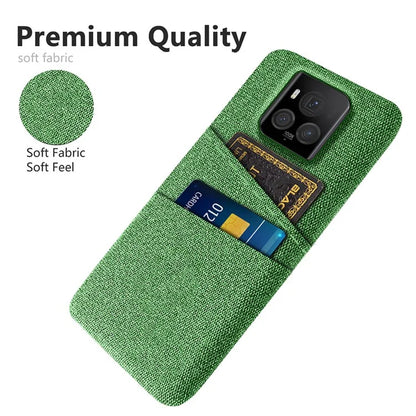 For Honor Magic6 Ultimate 5G Case Cloth+PC Scratch-proof Smart Phone Cover with 2 Card Slots