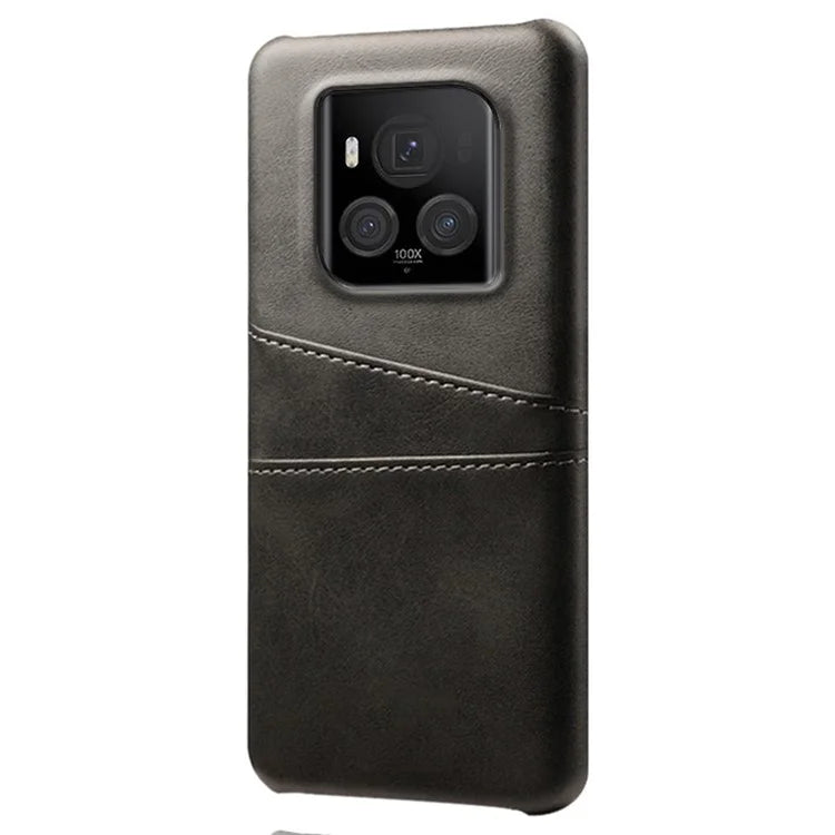 For Honor Magic6 Ultimate 5G Case with 2 Card Slots Dual Layer PU Leather+PC Phone Cover