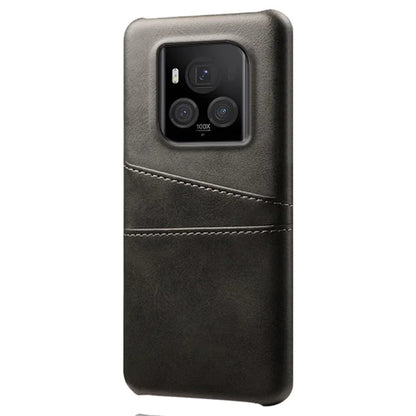 For Honor Magic6 Ultimate 5G Case with 2 Card Slots Dual Layer PU Leather+PC Phone Cover