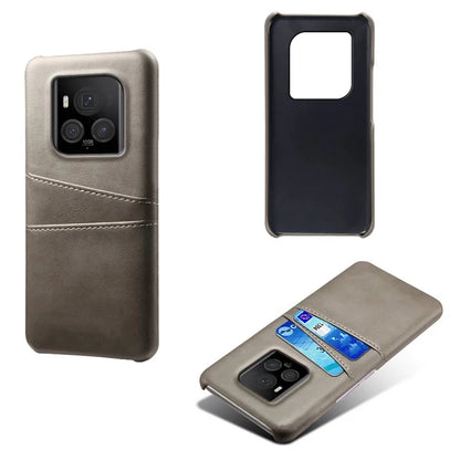 For Honor Magic6 Ultimate 5G Case with 2 Card Slots Dual Layer PU Leather+PC Phone Cover