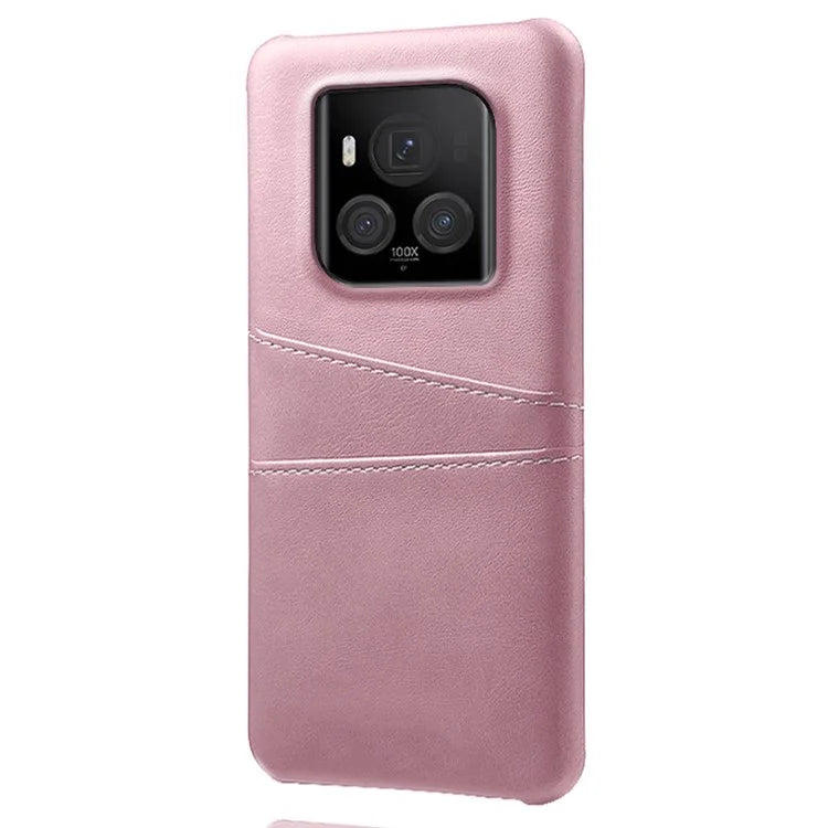 For Honor Magic6 Ultimate 5G Case with 2 Card Slots Dual Layer PU Leather+PC Phone Cover