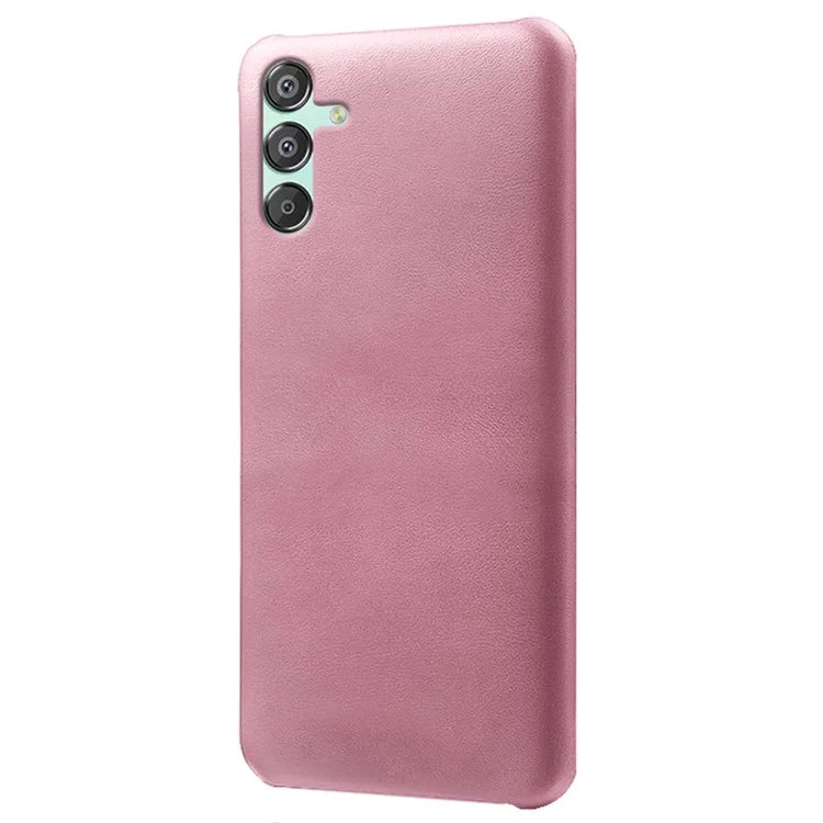 For Samsung Galaxy F15 5G / M15 5G Cell Phone Cases Leather Coated PC Calf Texture Cover Gold