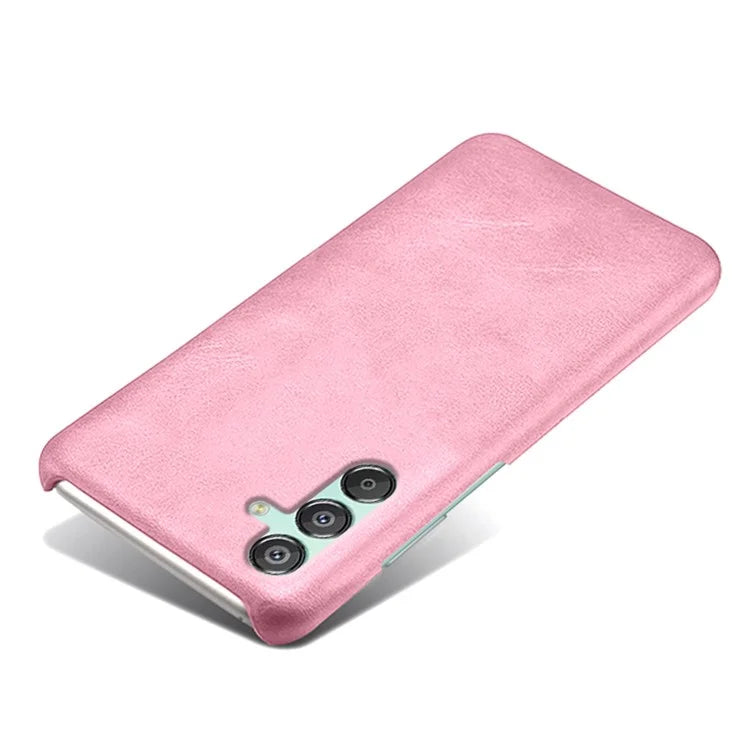 For Samsung Galaxy F15 5G / M15 5G Cell Phone Cases Leather Coated PC Calf Texture Cover Gold