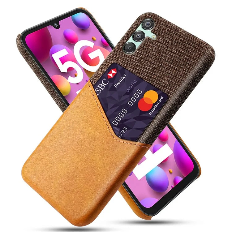 For Samsung Galaxy F15 5G / M15 5G Case Card Slot PC Phone Cover Cloth Texture