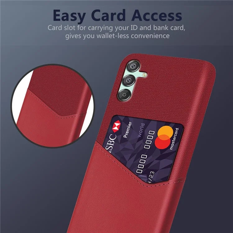 For Samsung Galaxy F15 5G / M15 5G Case Card Slot PC Phone Cover Cloth Texture