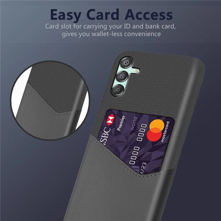 For Samsung Galaxy F15 5G / M15 5G Case Card Slot PC Phone Cover Cloth Texture