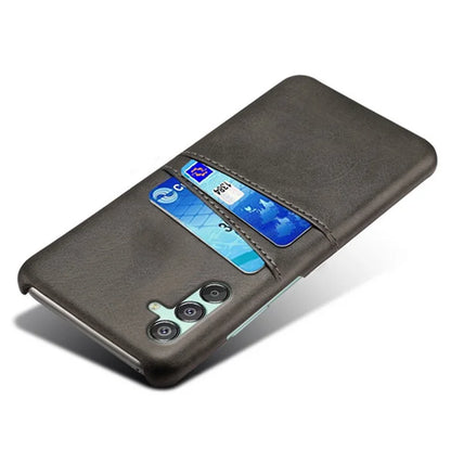 For Samsung Galaxy F15 5G / M15 5G Case PU Leather Hard PC Shockproof Shell with 2 Card Slots