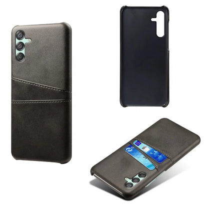 For Samsung Galaxy F15 5G / M15 5G Case PU Leather Hard PC Shockproof Shell with 2 Card Slots