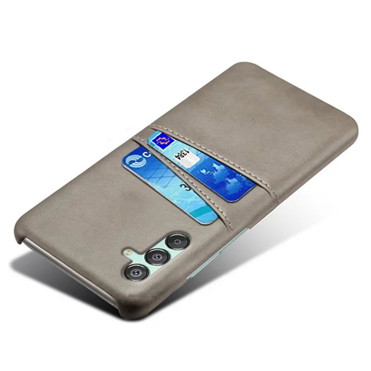 For Samsung Galaxy F15 5G / M15 5G Case PU Leather Hard PC Shockproof Shell with 2 Card Slots