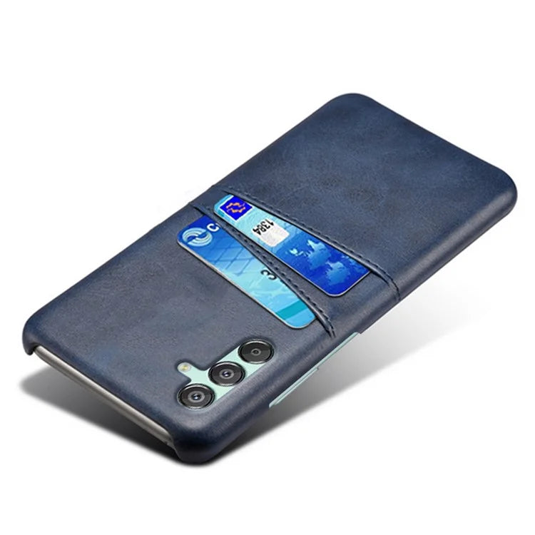 For Samsung Galaxy F15 5G / M15 5G Case PU Leather Hard PC Shockproof Shell with 2 Card Slots