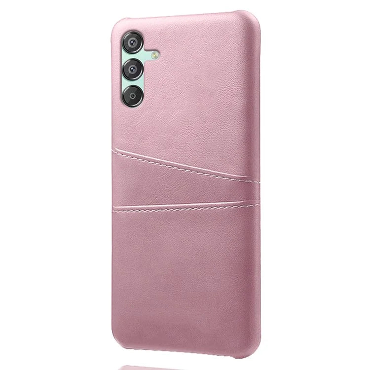 For Samsung Galaxy F15 5G / M15 5G Case PU Leather Hard PC Shockproof Shell with 2 Card Slots