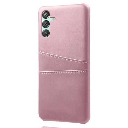 For Samsung Galaxy F15 5G / M15 5G Case PU Leather Hard PC Shockproof Shell with 2 Card Slots