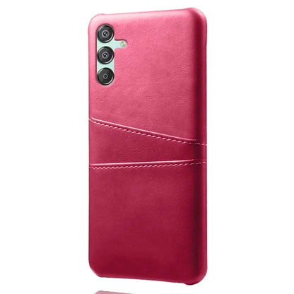 For Samsung Galaxy F15 5G / M15 5G Case PU Leather Hard PC Shockproof Shell with 2 Card Slots