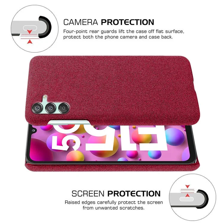 For Samsung Galaxy F15 5G / M15 5G Case Cloth+PC Anti-scratch Phone Cover