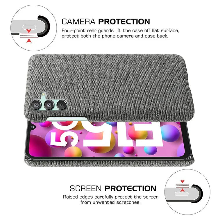 For Samsung Galaxy F15 5G / M15 5G Case Cloth+PC Anti-scratch Phone Cover