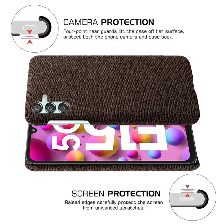 For Samsung Galaxy F15 5G / M15 5G Case Cloth+PC Anti-scratch Phone Cover