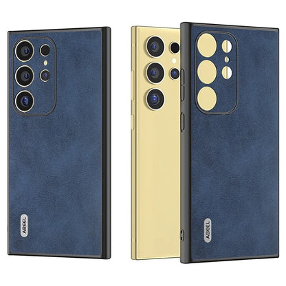 ABEEL For Samsung Galaxy S24 Ultra Case Leather+PC+TPU Hybrid Phone Cover