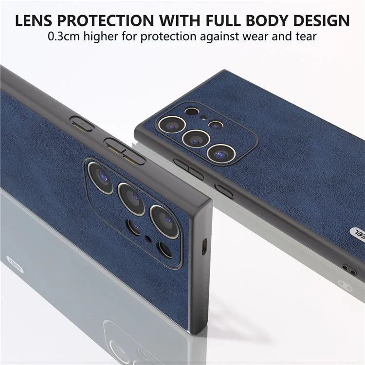ABEEL For Samsung Galaxy S24 Ultra Case Leather+PC+TPU Hybrid Phone Cover