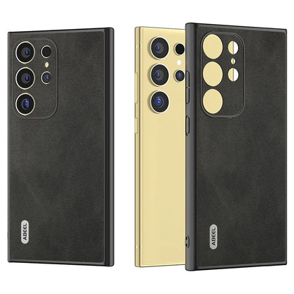 ABEEL For Samsung Galaxy S24 Ultra Case Leather+PC+TPU Hybrid Phone Cover
