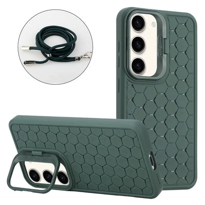 For Samsung Galaxy S23 Case Kickstand TPU Phone Cover Honeycomb Heat Dissipation Structure