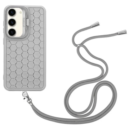 For Samsung Galaxy S23+ Crossbody Case Lens Frame Kickstand TPU Phone Cover