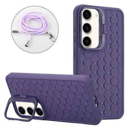 For Samsung Galaxy S23+ Crossbody Case Lens Frame Kickstand TPU Phone Cover