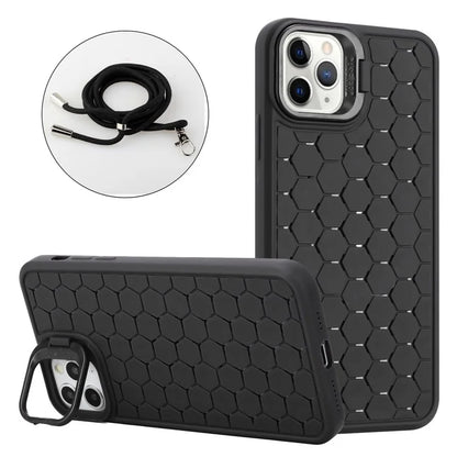 For iPhone 11 Pro Case TPU Lens Frame Protection Phone Cover with Hanging Strap