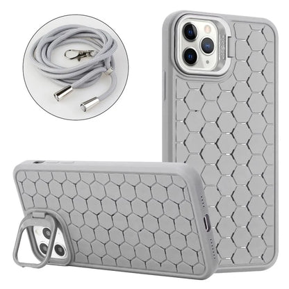 For iPhone 11 Pro Case TPU Lens Frame Protection Phone Cover with Hanging Strap