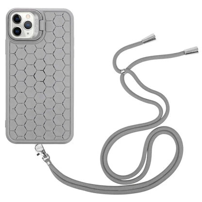For iPhone 11 Pro Case TPU Lens Frame Protection Phone Cover with Hanging Strap