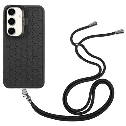 For Samsung Galaxy A15 4G / A15 5G Case Heat Dissipation TPU Kickstand Phone Cover with Lanyard