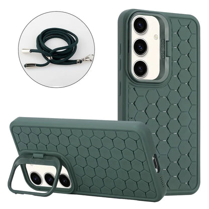 For Samsung Galaxy A15 4G / A15 5G Case Heat Dissipation TPU Kickstand Phone Cover with Lanyard