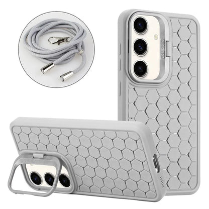 For Samsung Galaxy A15 4G / A15 5G Case Heat Dissipation TPU Kickstand Phone Cover with Lanyard