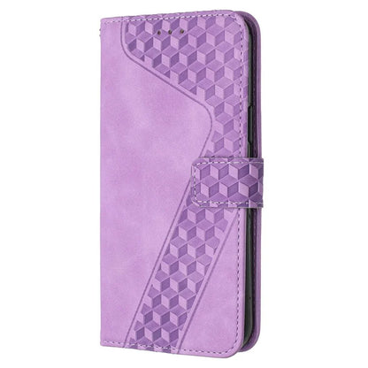 For iPhone 14 Pro Max Anti-Scratch Cover 7-Shape Imprinted Pattern PU Leather Phone Case Wallet