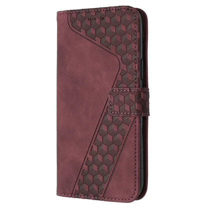 For iPhone 14 Pro Max Anti-Scratch Cover 7-Shape Imprinted Pattern PU Leather Phone Case Wallet