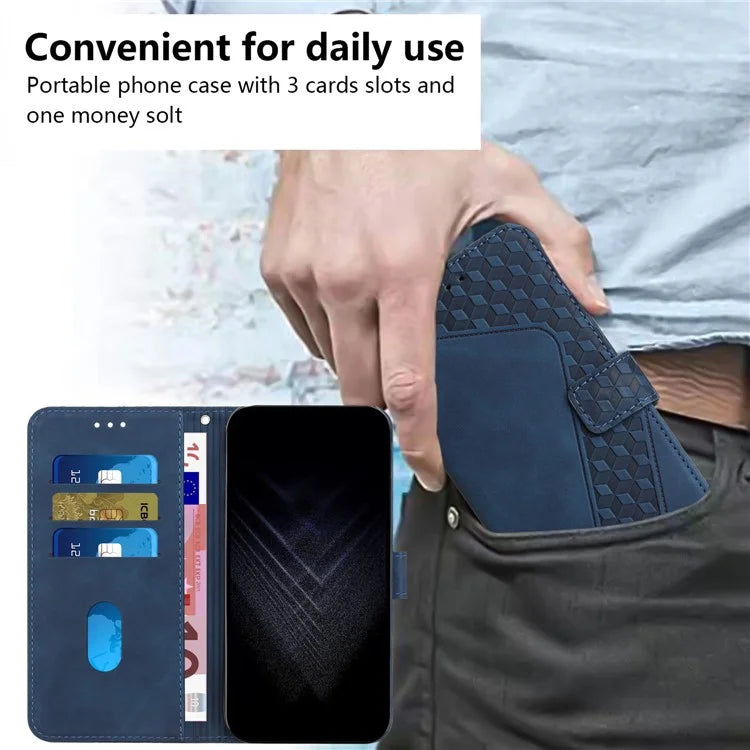 For iPhone 13 Pro Max PU Leather Cover Imprinted Pattern Wallet Cell Phone Case