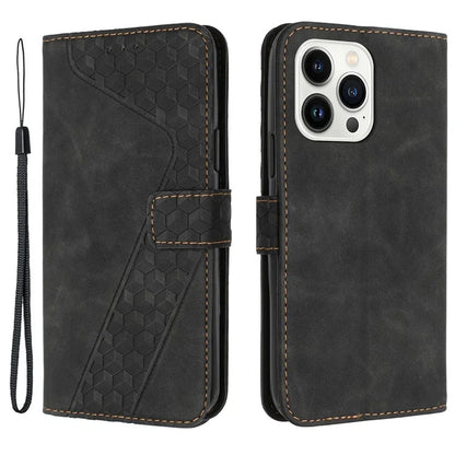 For iPhone 13 Pro Max PU Leather Cover Imprinted Pattern Wallet Cell Phone Case