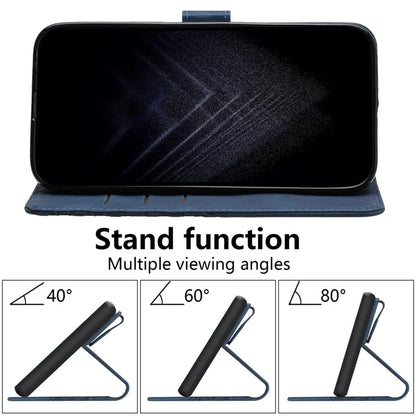 For iPhone 13 Pro Max PU Leather Cover Imprinted Pattern Wallet Cell Phone Case