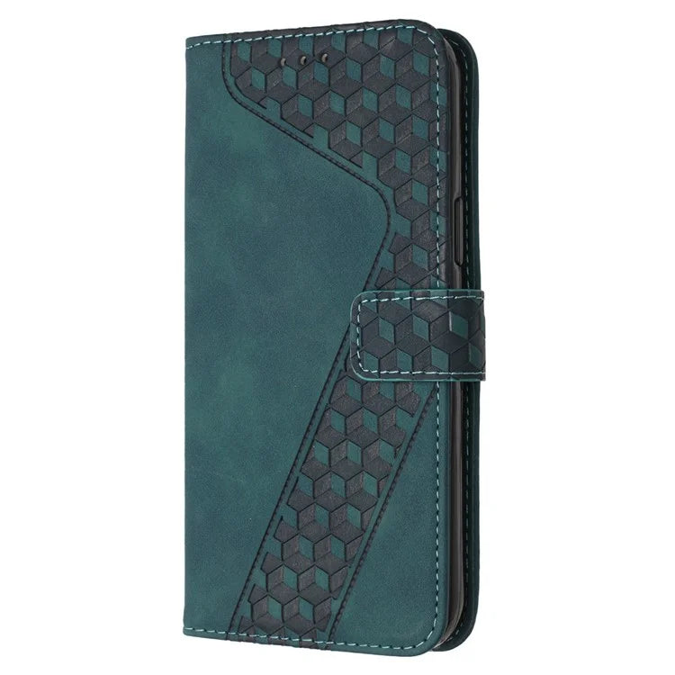 For iPhone 14 Pro Case PU+TPU Phone Back Cover 7-Shape Imprinted Pattern Wallet