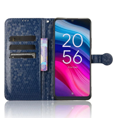 For TCL 505 Wallet Phone Case Dots Pattern PU Leather Flip Cover