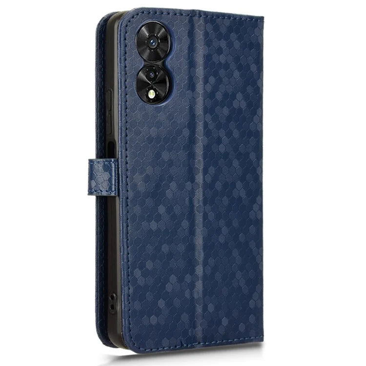 For TCL 505 Wallet Phone Case Dots Pattern PU Leather Flip Cover